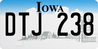 IA license plate DTJ238
