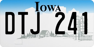 IA license plate DTJ241