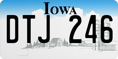 IA license plate DTJ246