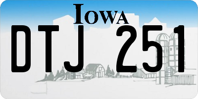 IA license plate DTJ251