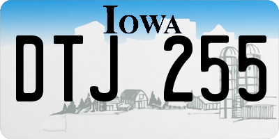 IA license plate DTJ255