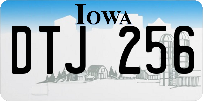 IA license plate DTJ256