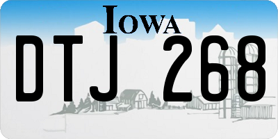 IA license plate DTJ268