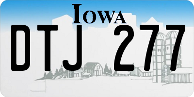 IA license plate DTJ277
