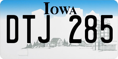 IA license plate DTJ285