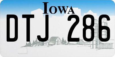 IA license plate DTJ286