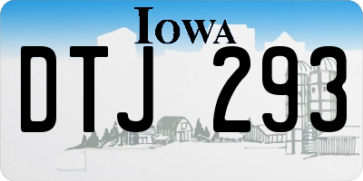 IA license plate DTJ293
