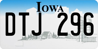 IA license plate DTJ296