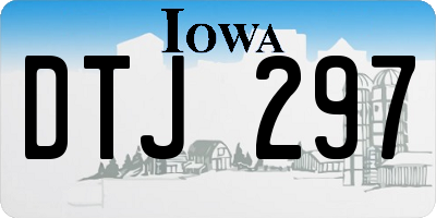 IA license plate DTJ297