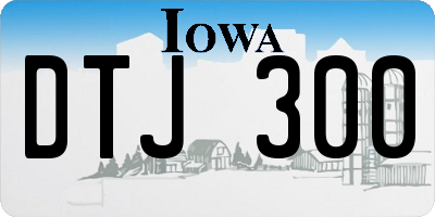 IA license plate DTJ300