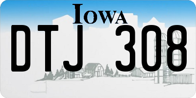 IA license plate DTJ308