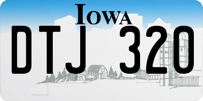 IA license plate DTJ320