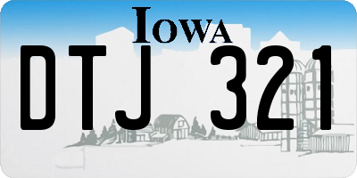 IA license plate DTJ321