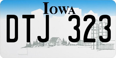 IA license plate DTJ323