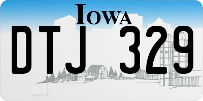 IA license plate DTJ329