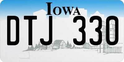 IA license plate DTJ330