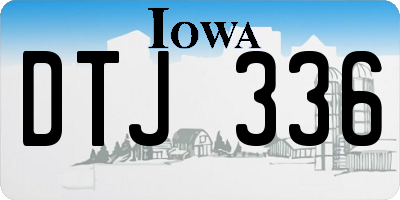IA license plate DTJ336