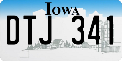 IA license plate DTJ341