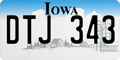 IA license plate DTJ343