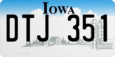 IA license plate DTJ351
