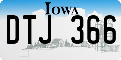 IA license plate DTJ366