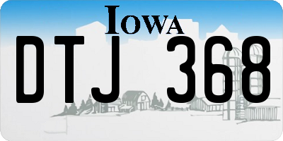 IA license plate DTJ368