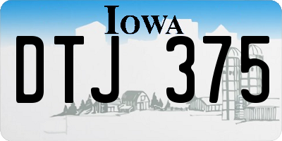 IA license plate DTJ375