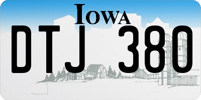 IA license plate DTJ380