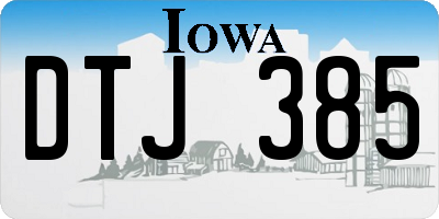 IA license plate DTJ385