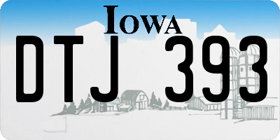 IA license plate DTJ393
