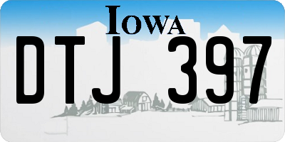IA license plate DTJ397