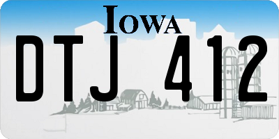 IA license plate DTJ412