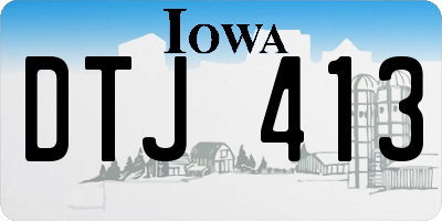 IA license plate DTJ413