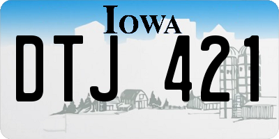 IA license plate DTJ421