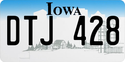 IA license plate DTJ428