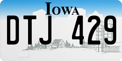 IA license plate DTJ429