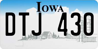 IA license plate DTJ430