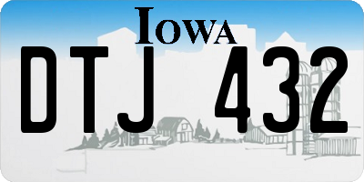 IA license plate DTJ432