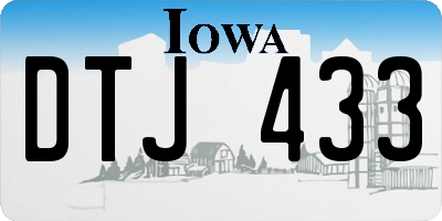IA license plate DTJ433