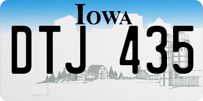IA license plate DTJ435