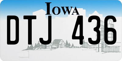 IA license plate DTJ436