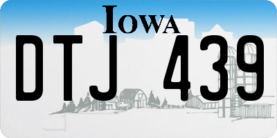 IA license plate DTJ439
