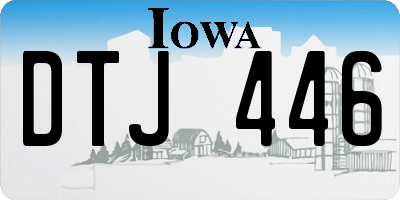 IA license plate DTJ446