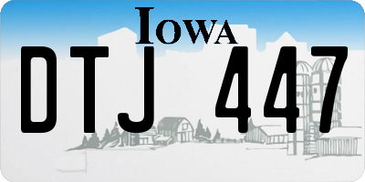 IA license plate DTJ447