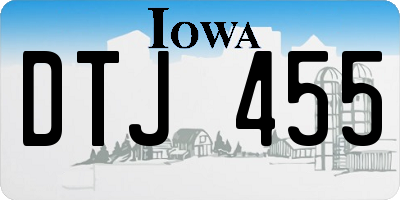 IA license plate DTJ455