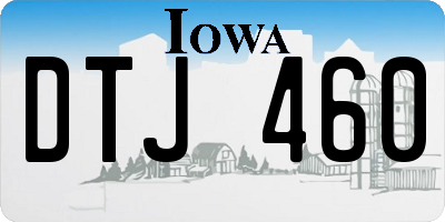 IA license plate DTJ460