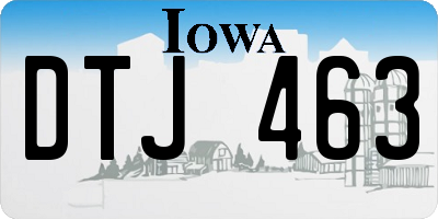 IA license plate DTJ463
