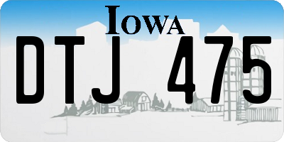 IA license plate DTJ475