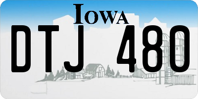 IA license plate DTJ480