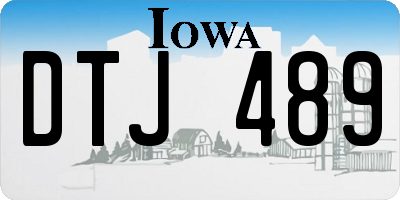 IA license plate DTJ489
